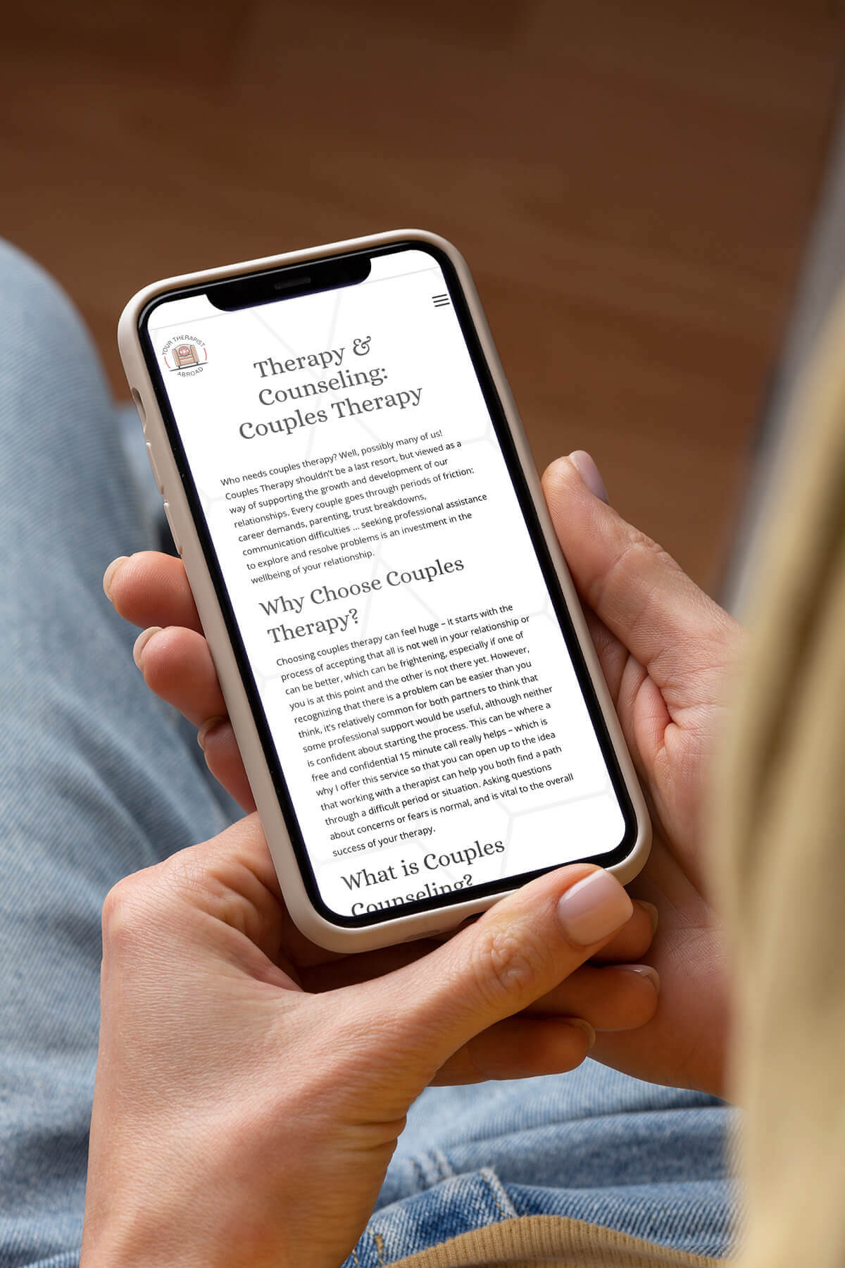 Your Therapist Abroad counselling website design