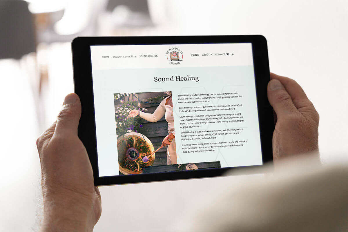 Your Therapist Abroad website design therapist